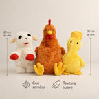 Trío de Calma — Gallina + Pato + Oveja