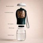 Botella Paseo 2 en 1  — Agua + Snack siempre a mano